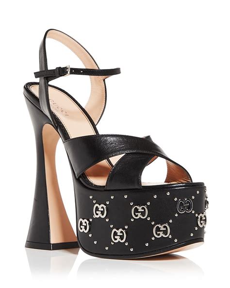 gucci shoes with straps|Gucci high heels platform.